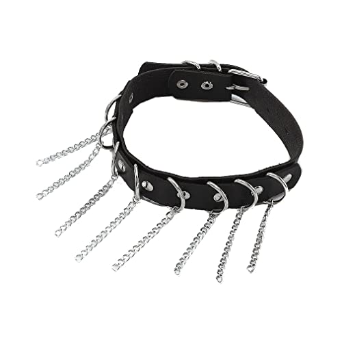 YAZILIND Frauen Choker Leder Kette Punk Club Gothic Vintage Clavicle Schmuck von YAZILIND