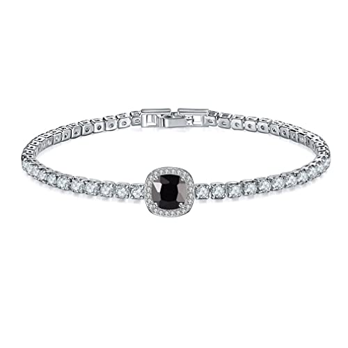 YAZILIND Frauen Cubic Zirkonia Armbänder Stapelbare Elegante Schmuck Freundschaft Präsentieren Party Charm Tennis Armband (Schwarz) von YAZILIND