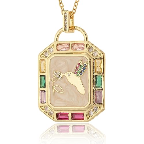 YAZILIND Frauen Halskette Anhänger Vogel Strass Kette Vintage Boho Schlüsselbein Party Tarnish Resistant Pullover Schmuck von YAZILIND