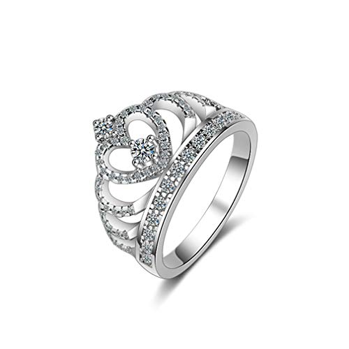 YAZILIND Frauen Krone geformt Zirkonia Statement Ring Band Ringe Mode Hand Schmuck Geburtstagsgeschenk 18.1 von YAZILIND