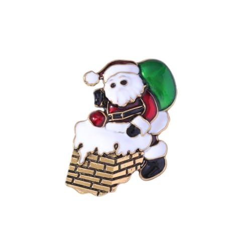 YAZILIND Frohe Weihnachten Brosche Baum Santa Claus Schneemann Kranz Pinguin Bell Badge Weibliche Xmas Corsage Breastpin Schmuck(#1) von YAZILIND