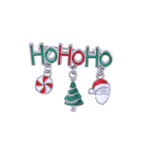 YAZILIND Frohe Weihnachten Brosche Baum Santa Claus Schneemann Kranz Pinguin Bell Badge Weibliche Xmas Corsage Breastpin Schmuck(#7) von YAZILIND