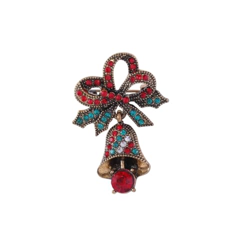 YAZILIND Frohe Weihnachten Brosche Baum Santa Claus Schneemann Kranz Pinguin Bell Badge Weibliche Xmas Corsage Breastpin Schmuck(#8) von YAZILIND
