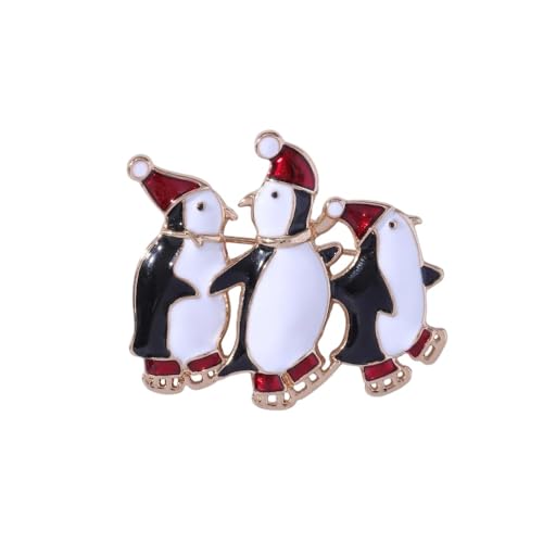 YAZILIND Frohe Weihnachten Brosche Baum Santa Claus Schneemann Kranz Pinguin Bell Badge Weibliche Xmas Corsage Breastpin Schmuck(#9) von YAZILIND