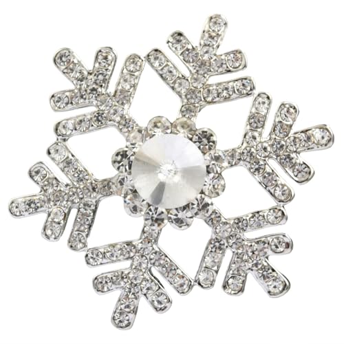 YAZILIND Frohe Weihnachten Brosche Pin Luxus Strass Schneeflocke Breastpin Zubehör Weibliche Xmas Corsage Schmuck(#3) von YAZILIND