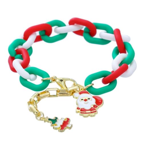 YAZILIND Frohe Weihnachten Multilayer Armband Santa Claus Schneemann Elch Baum Glocke Anhänger Armbänder Urlaub Festival Weihnachten Schmuck für Frauen(#1) von YAZILIND