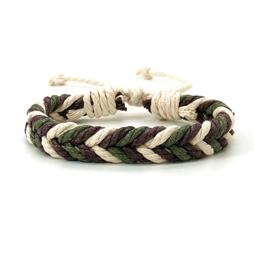 YAZILIND Geschenk für Frauen Armbänder böhmischen bunten geflochtenen Seil einstellbar Vintage Muttertag Schmuck (grün) von YAZILIND