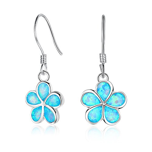 YAZILIND Haken Eardrop S925 silberne blaue Opalart und weiseblume elegante Temperament ohrring frauen Anti-allergisches Ohrschmucksachen von YAZILIND