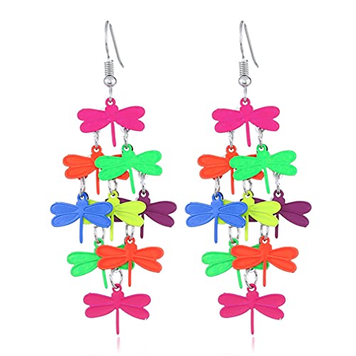 YAZILIND Kreative Funktion Edelstahl Hohles Design Tierelement Ohrringe Täglicher Schmuck (Libelle) von YAZILIND