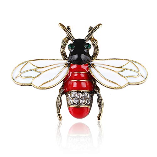 YAZILIND Legierung emaille Breastpin Strass insekt Biene Tier brosche Frauen Corsage Kleidung zubehör Partei schmuck Geschenk (# 9) von YAZILIND