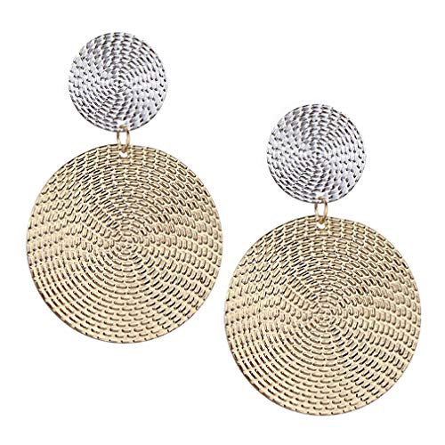 YAZILIND Metallic Geometric Ohrstecker Raised Design Statement Ohrringe Bohemian Dangle Earrings # 1 von YAZILIND