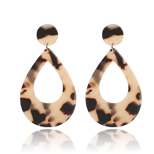 YAZILIND Mode Acryl Hohl Wassertropfen geformte Tropfen Ohrringe Damen Mädchen Ohr Party Schmuck Color2 von YAZILIND