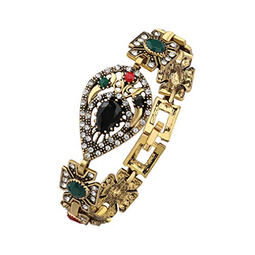 YAZILIND Mode Hohl Armband Edelstein Zirkonia Vintage Blume Schmuck Übertrieben Persönlichkeit Freundschaft Armbänder # 2 von YAZILIND