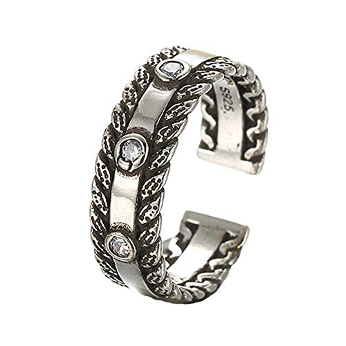 YAZILIND Modeschmuck Silber Einstellbare Ringe Eternity Superb Ringe für Mann und Frau von YAZILIND