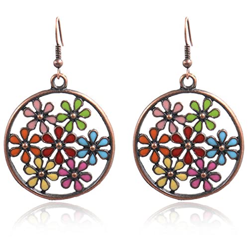 YAZILIND Ohrringe Dangle Drop Flower Sensitive Ears Damen Bohemian Vintage Dainty Party Beach Schmuck von YAZILIND