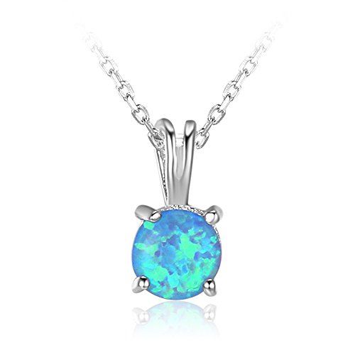 YAZILIND Paare silber s925 Opal anhänger frauen Halskette Exquisite Valentinstag geschenk (Anhänger + Kette) von YAZILIND