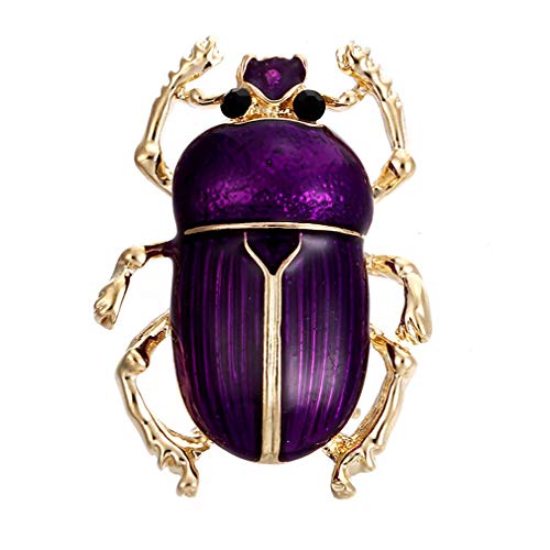 YAZILIND Retro Brosche Käfer Form Breastpin Damenbekleidung Corsage Party Schmuck Lila von YAZILIND