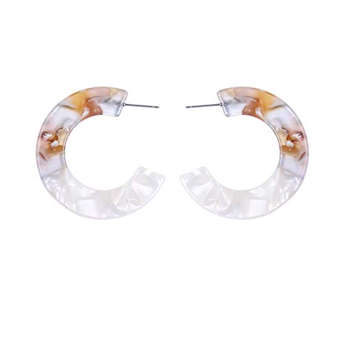 YAZILIND Runde Notch Retro Mottled Ohrstecker Böhmen Acryl Harz Creolen Aussage Schmuck von YAZILIND