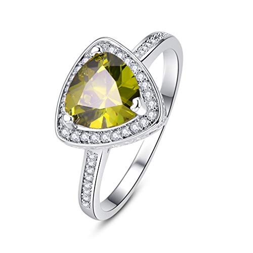 YAZILIND S925 Sterling Silber Eheringe Elegante Frauen Zirkonia CZ Jubiläum Verlobung Schmuck Versprechen Brautring 16.6 von YAZILIND