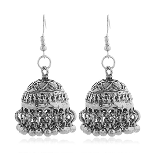 YAZILIND Tropfen Ohrringe Versilbert Quasten Angelhaken Frauen Ethnische Vintage Bohemian Ohrring Schmuck (Silber) von YAZILIND