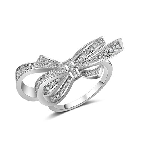 YAZILIND Verlobungsbogen Form Ring Zirkonia Damen Braut Trauringe Schmuck 18.1 von YAZILIND