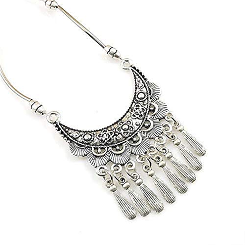 YAZILIND Vintage ethnischen tibetischen Silber Halskette böhmischen Stil Partei Schmuck Frauen Pullover Zubehör von YAZILIND