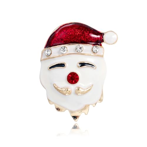 YAZILIND Weihnachten Baum Brosche Pin Strass Santa Claus Ornamente Handschuhe Elch Glocke Corsage Weibliche Kragen Pins Xmas Breastpin Schmuck(#3) von YAZILIND