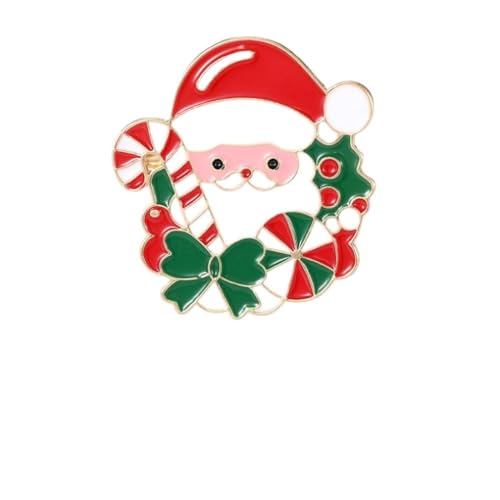 YAZILIND Weihnachten Brosche Pin-Schlitten, Santa Claus, Elk Weibliche Xmas Corsage Breastpin Schmuck(#4) von YAZILIND