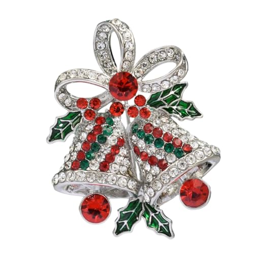 YAZILIND Weihnachten Brosche Pin Schneemann Glocke Stiefel Eis-Schlitten-Rentier-Herz-förmigen Weiblichen Xmas Corsage Breastpin Schmuck(Bell-5) von YAZILIND