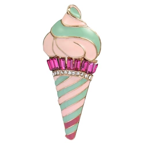 YAZILIND Weihnachten Brosche Pin Schneemann Glocke Stiefel Eis-Schlitten-Rentier-Herz-förmigen Weiblichen Xmas Corsage Breastpin Schmuck(Ice cream) von YAZILIND