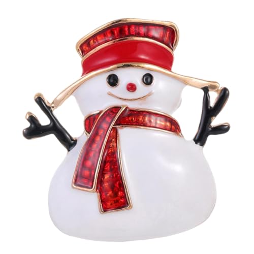 YAZILIND Weihnachten Brosche Pin Schneemann Glocke Stiefel Eis-Schlitten-Rentier-Herz-förmigen Weiblichen Xmas Corsage Breastpin Schmuck(Snowman3) von YAZILIND