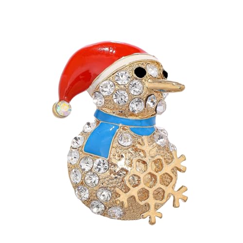 YAZILIND Weihnachten Brosche Pin Schneemann Glocke Stiefel Eis-Schlitten-Rentier-Herz-förmigen Weiblichen Xmas Corsage Breastpin Schmuck(Snowman4) von YAZILIND