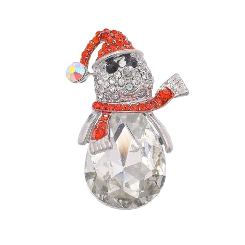 YAZILIND Weihnachten Brosche Pin Schneemann Glocke Stiefel Eis-Schlitten-Rentier-Herz-förmigen Weiblichen Xmas Corsage Breastpin Schmuck(Snowman5) von YAZILIND