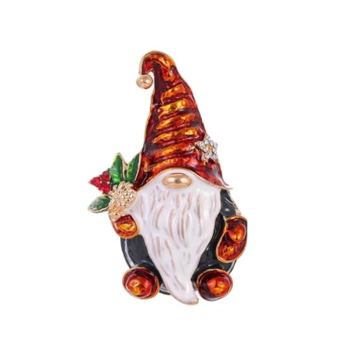 YAZILIND Weihnachten Brosche Pin Strass Santa Claus Hut Eis Schneeflocke Handschuhe, Corsage Female Xmas Ornament Breastpin Schmuck(#5) von YAZILIND