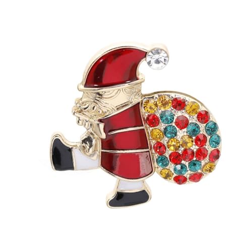 YAZILIND Weihnachten Brosche Santa Claus Baum Elch Schneemann Katze Glocke Strümpfe Hut Weibliche Xmas Corsage Breastpin Schmuck(#1) von YAZILIND
