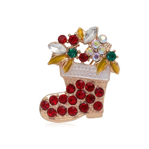 YAZILIND Weihnachten Brosche Santa Claus Baum Elch Schneemann Katze Glocke Strümpfe Hut Weibliche Xmas Corsage Breastpin Schmuck(#11) von YAZILIND