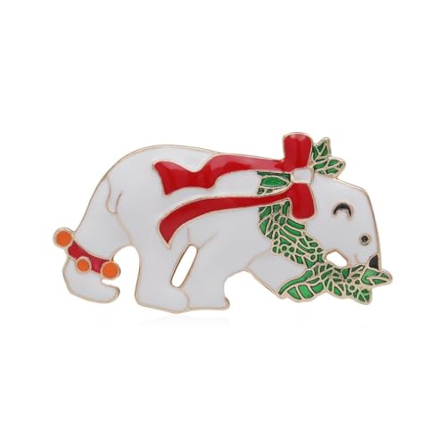 YAZILIND Weihnachten Brosche Santa Claus Baum Elch Schneemann Katze Glocke Strümpfe Hut Weibliche Xmas Corsage Breastpin Schmuck(#12) von YAZILIND