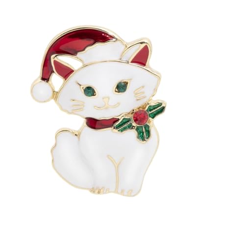 YAZILIND Weihnachten Brosche Santa Claus Baum Elch Schneemann Katze Glocke Strümpfe Hut Weibliche Xmas Corsage Breastpin Schmuck(#3) von YAZILIND
