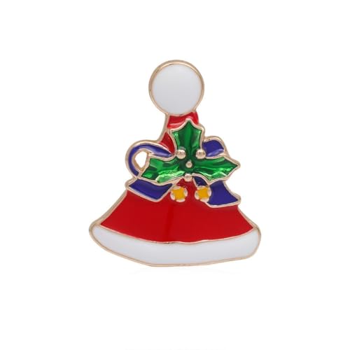 YAZILIND Weihnachten Brosche Santa Claus Baum Elch Schneemann Katze Glocke Strümpfe Hut Weibliche Xmas Corsage Breastpin Schmuck(#5) von YAZILIND
