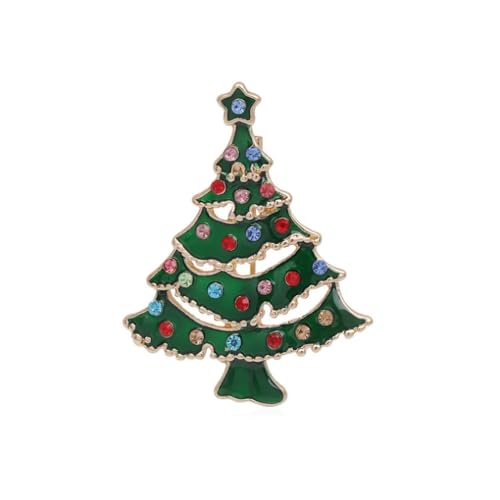 YAZILIND Weihnachten Brosche Santa Claus Baum Elch Schneemann Katze Glocke Strümpfe Hut Weibliche Xmas Corsage Breastpin Schmuck(#7) von YAZILIND