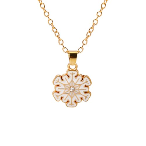 YAZILIND Weihnachten Halsketten für Frauen Weihnachten Baum Glocke Kranz Schneeflocke Elch Cane Santa Claus Anhänger Halskette Urlaub Schmuck(#11) von YAZILIND