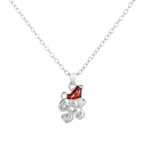 YAZILIND Weihnachten Halsketten für Frauen Weihnachten Kranz Bell Garland Santa Claus Elch Anhänger Halskette Damen ist Vielseitig Pullover Schlüsselbein Kette Holiday Schmuck(#24) von YAZILIND