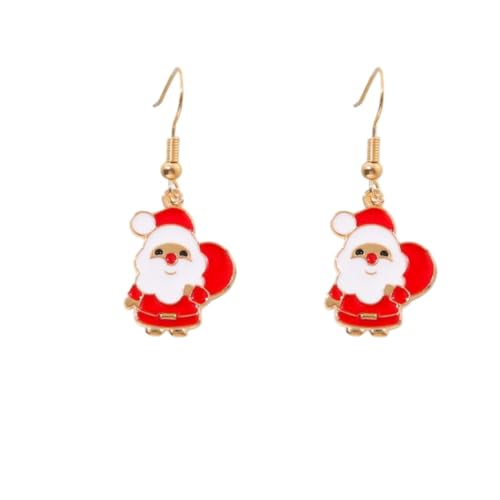 YAZILIND Weihnachten Ohrringe, Festliche Urlaub Baumeln Xmas Santa Claus Anhänger Ohrring Schmuck für Frauen(#5) von YAZILIND