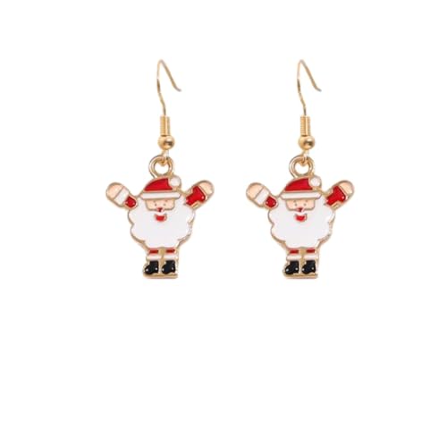 YAZILIND Weihnachten Ohrringe, Santa Claus Anhänger Ohrring, Festlichen Urlaub Baumeln Xmas-Schmuck für Frauen(#4) von YAZILIND