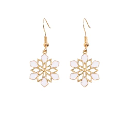 YAZILIND Weihnachten Ohrringe, Schneeflocke Blume Anhänger Ohrring, Festlichen Urlaub Baumeln Xmas-Schmuck für Frauen(#1) von YAZILIND