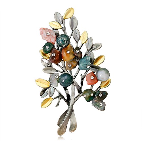 YAZILIND Xmas Brooch Pin Rhinestone Christmas Tree Imitation Perle Schmuck Corsage Female Xmas Breastpin Schmuck(#7) von YAZILIND