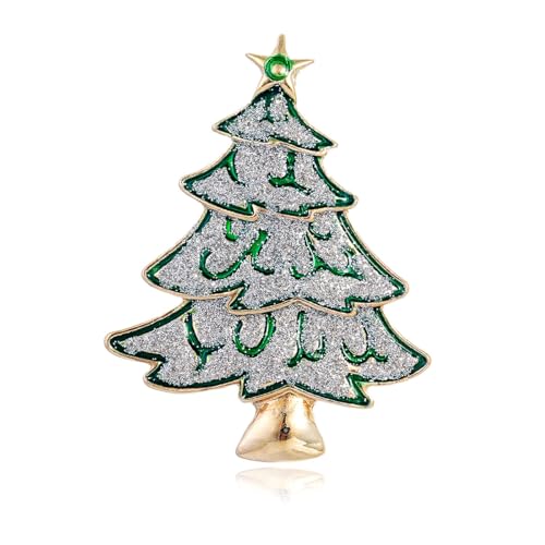 YAZILIND Xmas Brosche Strass Imitation Perle Weihnachten Baum Gemalt Tropft Öl Corsage Weibliche Breastpin Schmuck(#8) von YAZILIND