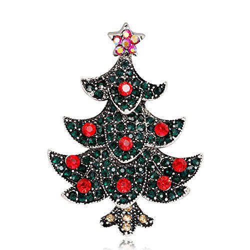 YAZILIND Xmas Brosche Strass Imitation Perle Weihnachten Baum Gemalt Tropft Öl Corsage Weibliche Breastpin Schmuck(#9) von YAZILIND