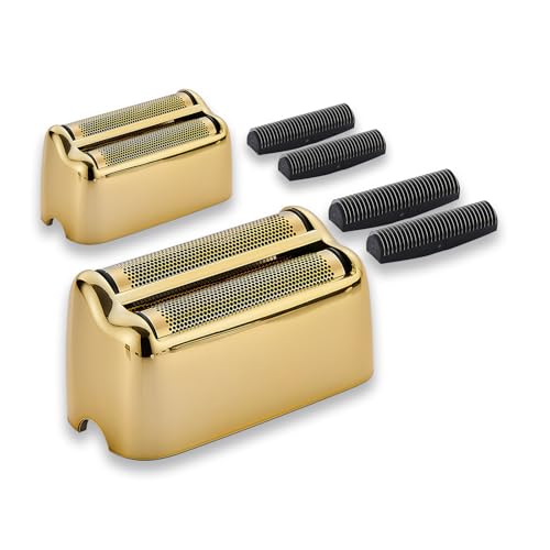 2er-Pack Ersatz-Rasierfolien und -Klingen, kompatibel mit BaBylis**RO Double FXFS2 Metallrasierer-Ersatzfolie (Gold) von YAZIYIR