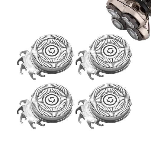 Ersatzklingen für Scherkopf kompatibel mit Sku*l Pitbull Gold PRO Rasierer Ersatzklingen für 4 Scherköpfe (4er Pack) von YAZIYIR